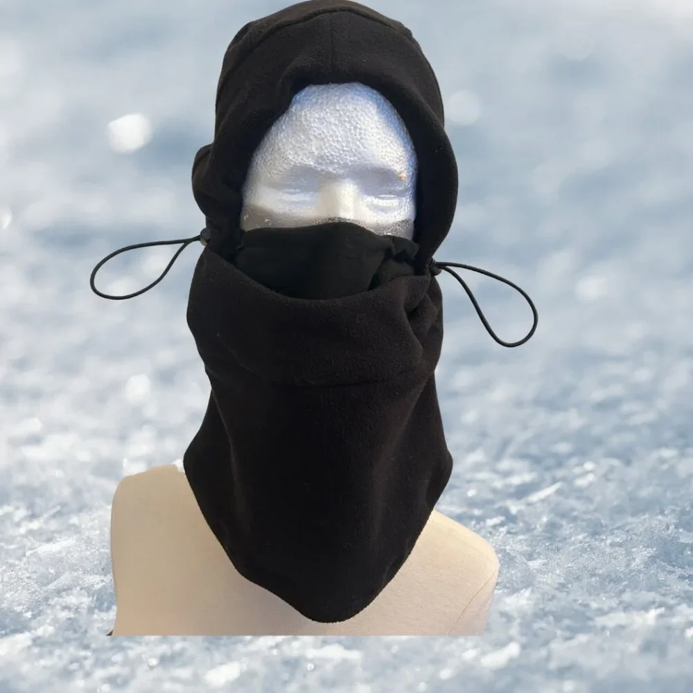 TOUGHOUTFITTERS Black Fleece Balaclava — Warm, Sleek & Ready for Anything!